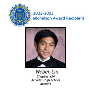 Weber Lin, Recipient, CSF Michelson Award 2022-2023