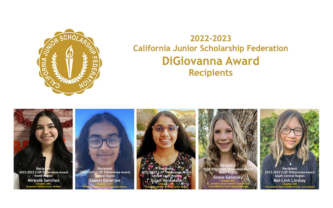 CJSF 2022-2023 DiGiovanna Award Recipients