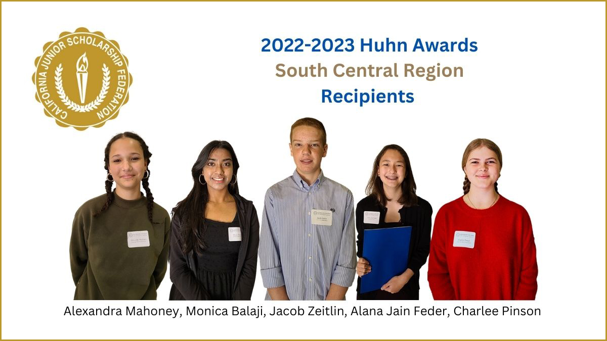 CJSF 2022-2023 South Central Huhn Award Recipients