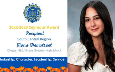 2022-2023 SEYMOUR AWARD SOUTH CENTRAL REGION RECIPIENT – FIONA HEMSTREET