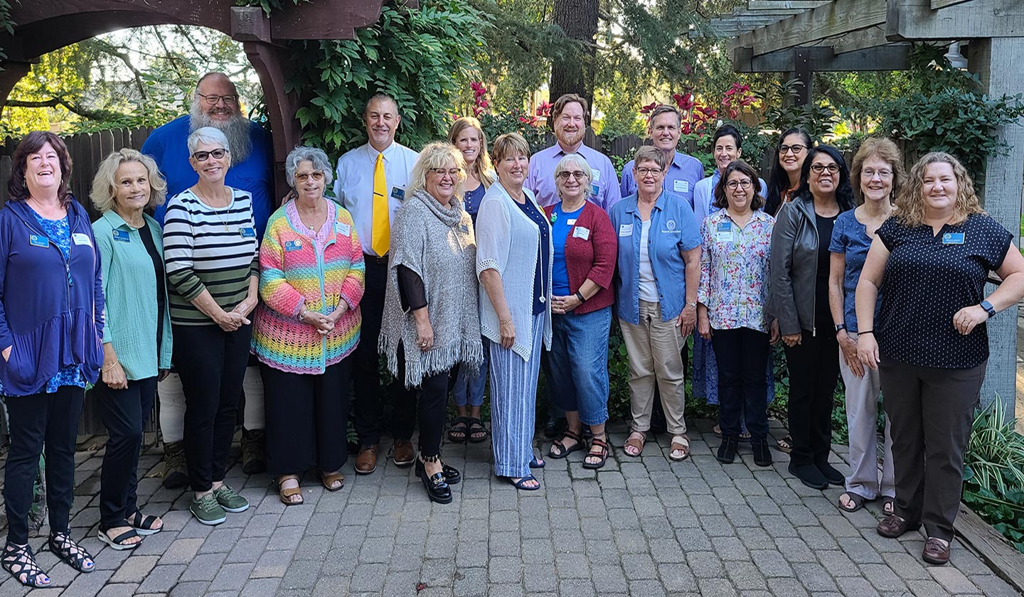 Board of Directors and Staff, California Scholarship Federation- 2023-2024. Photo taken at Fall Advisers Summit at Wine & Roses in Lodi on October 21, 2023.