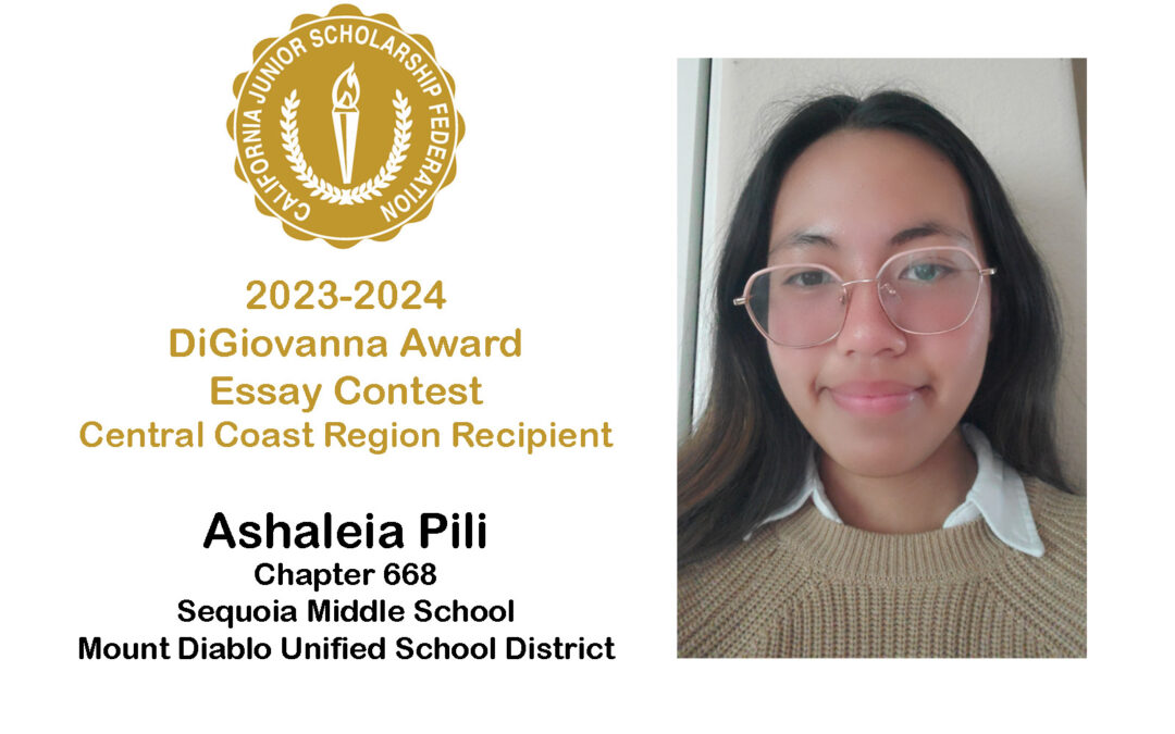 Central Coast Region Ashaleia Pili, 2023-2024 DiGiovanna Award Central Coast Recipient