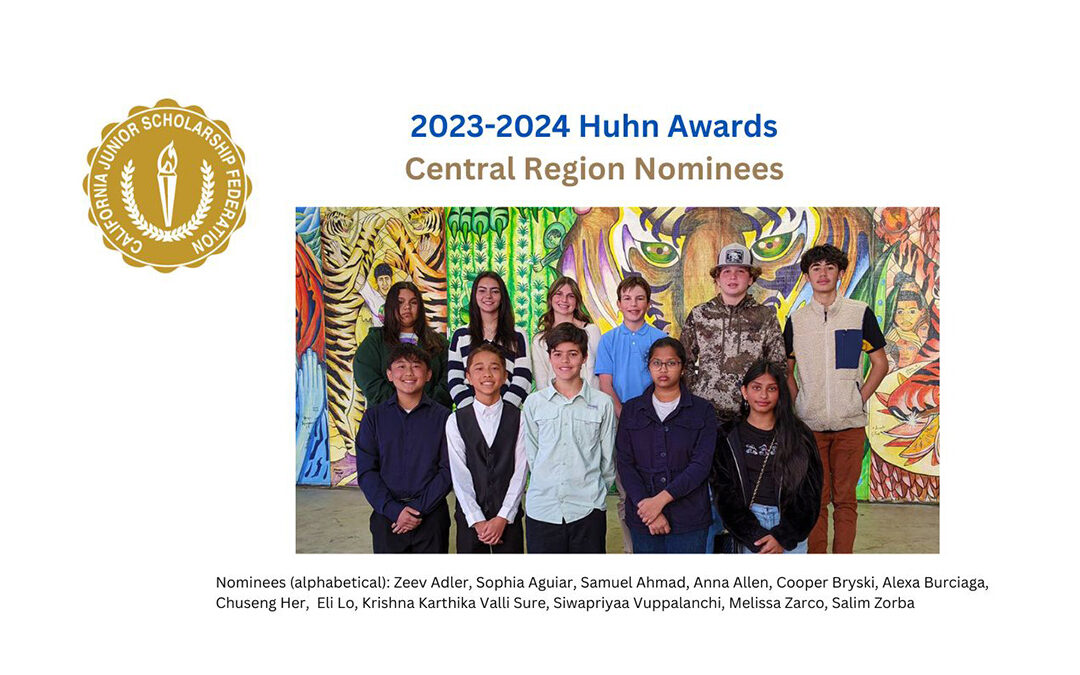 CJSF 2023-2024 Central Region Huhn Award Nominees