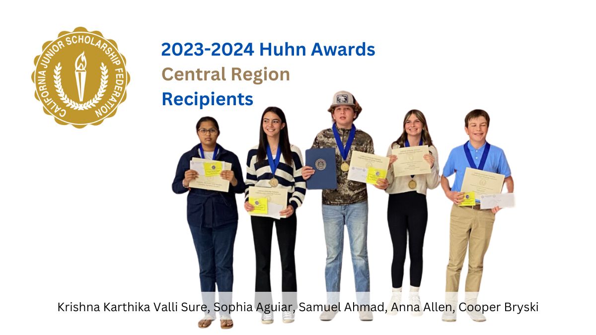 CJSF 2023-2024 Central Region Huhn Award Recipients