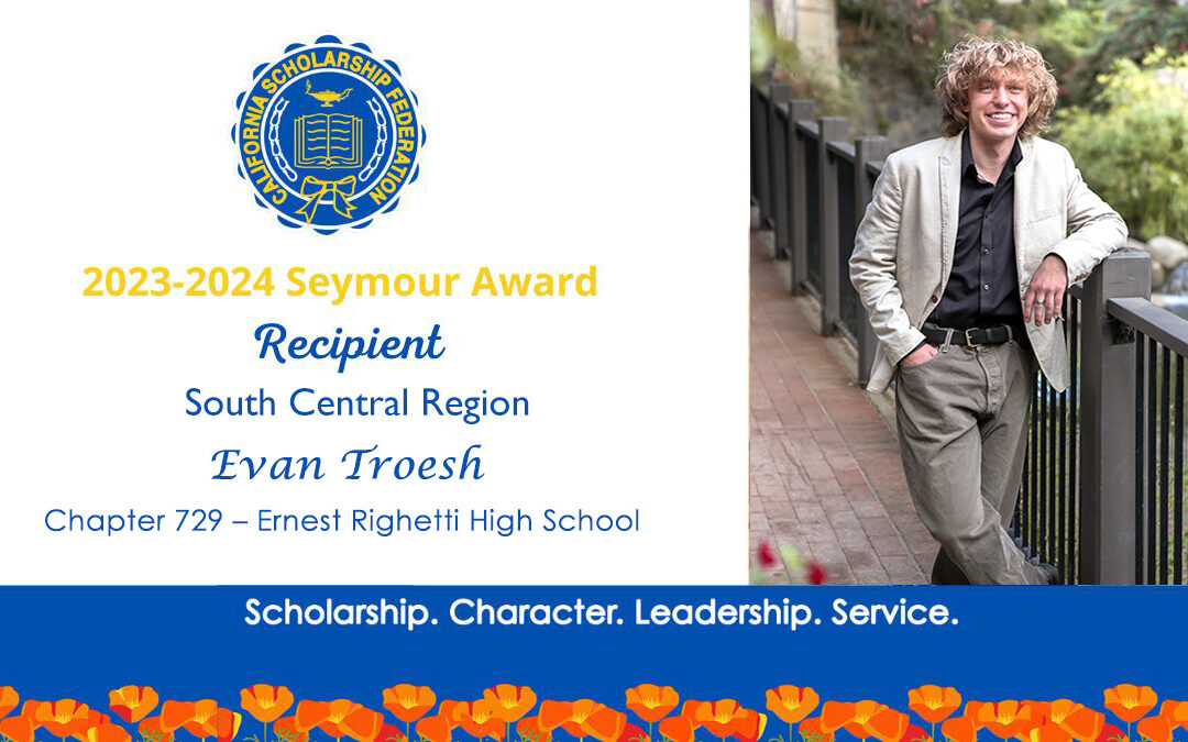 CSF Seymour Awards 2023-2024 South Central Region Recipient Evan Troesh