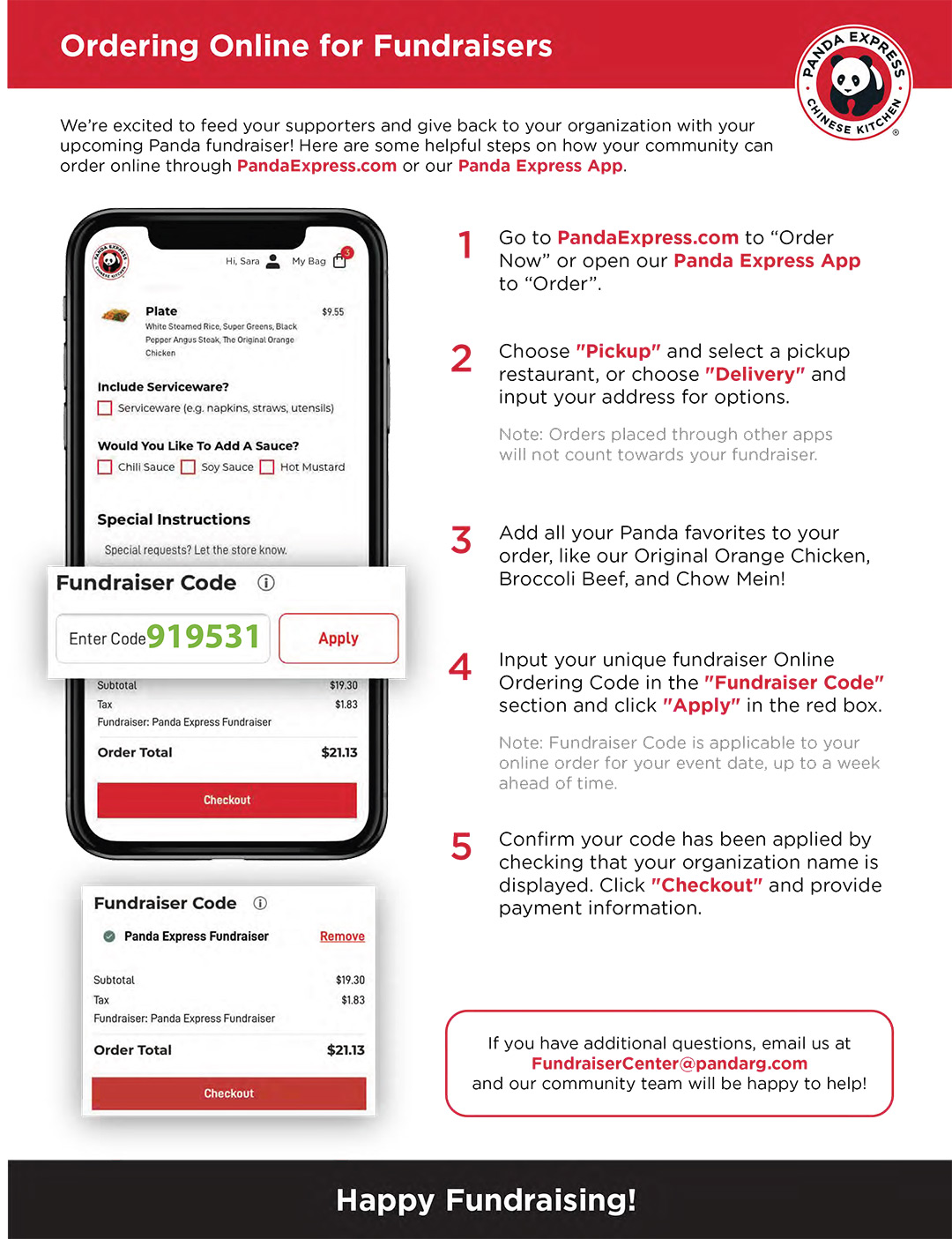 Panda Express Online Ordering Help - English