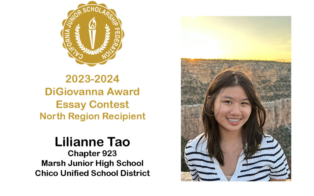 Lilliane Tao, Chapter 923, Marsh Junior High School, 2023-2024 DIGIOVANNA AWARD NORTH RECIPIENT