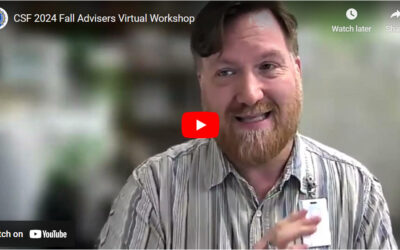 Video: CSF Advisers Virtual Workshop Fall 2024