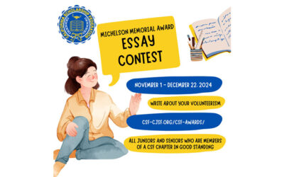 CSF Michelson Award Essay Contest is open until December 22nd