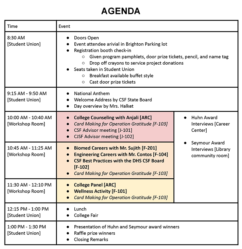 Agenda - 2025 CSF/CJSF Central Coast Conference