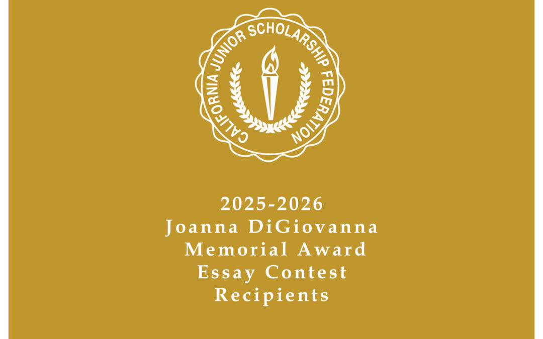 2025-2026 Joanna DiGiovanna Memorial Award Essay Contest Recipients