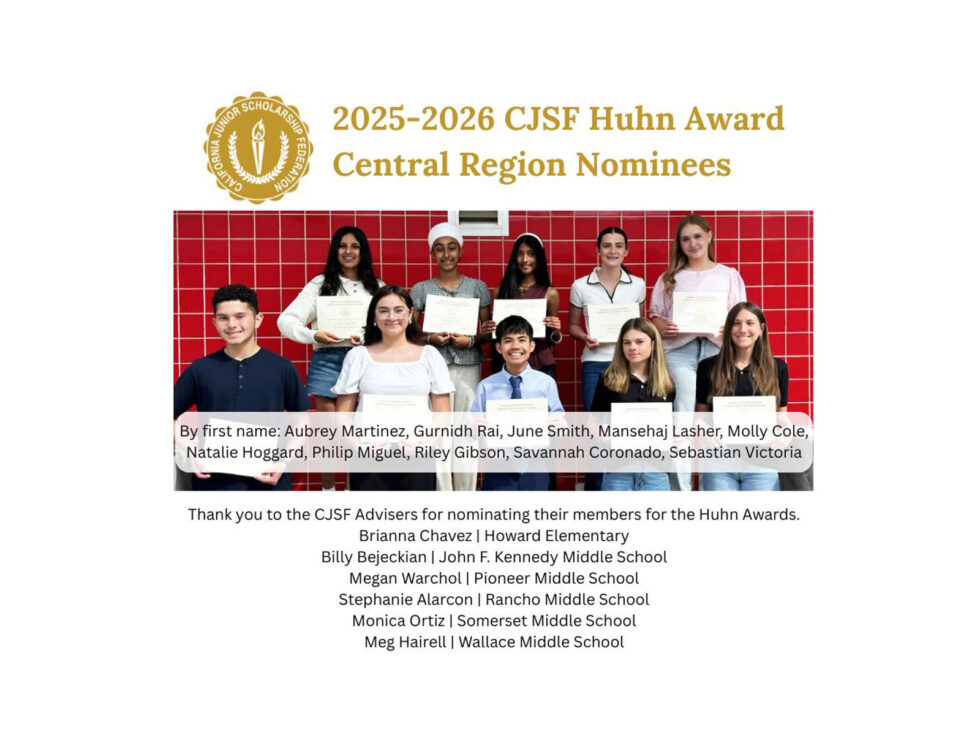 CSF Announces the 2025–2026 CJSF Huhn Award Central Region Nominees ...