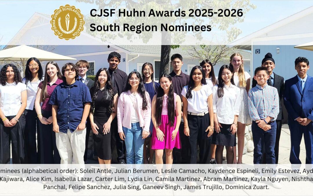 CJSF 2025-2026 Huhn Award South Region Nominees