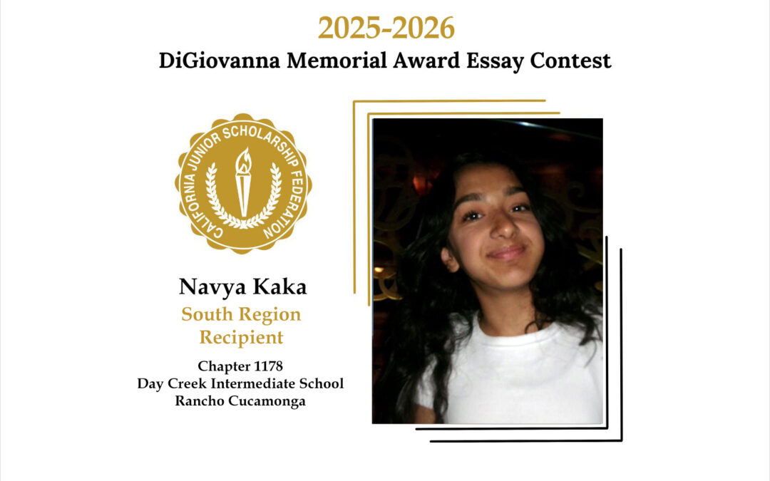 Navya Kaka, the CJSF 2025-2026 DiGiovanna Award South Region Recipient