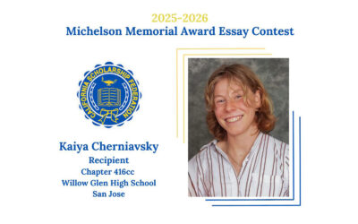 2025-2026 Michelson Award Essay Contest Recipient – Kaiya Cherniavsky