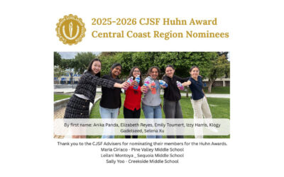 CSF Announces the 2025–2026 CJSF Huhn Award Central Coast Region Nominees