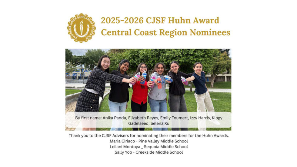 CSF Announces the 2025–2026 CJSF Huhn Award Central Coast Region ...