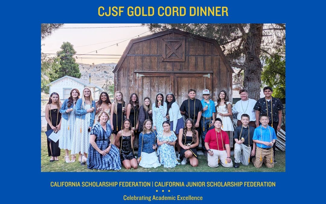 CJSF Ch 976cc Wallace Middle School celebrates 2025-2026 Gold Cord recipients.